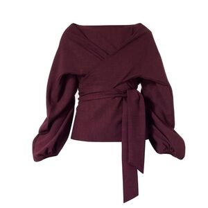 The Riley Plum Wrap top by Meem - such a unique and beautiful and flattering top